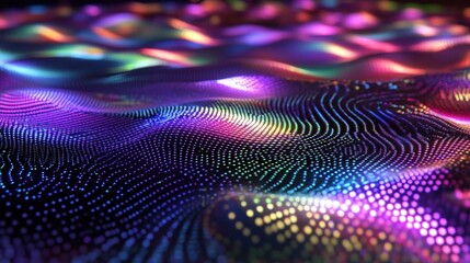 abstract colorful particle wave background