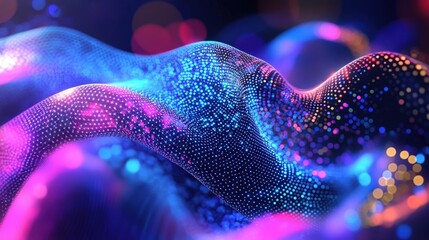 abstract colorful data wave background