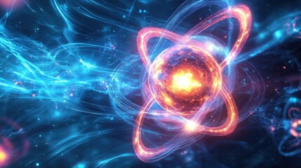 atomic energy quantum physics abstract energy field