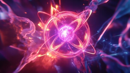 abstract energy orb glowing plasma sphere