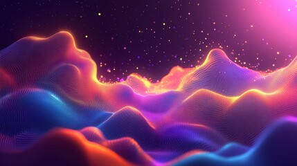 Fototapeta premium abstract colorful 3d wave background