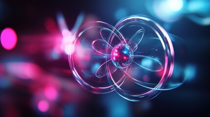 abstract atom energy science background