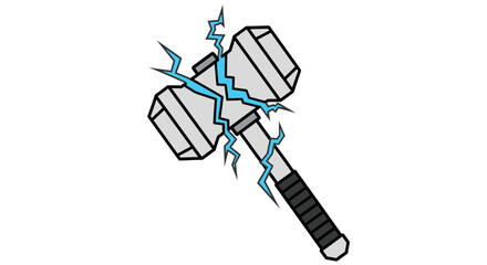 Electric Hammer with Lightning Bolt Energy.