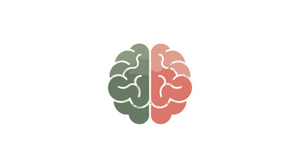 A simplified illustration of a brain, showcasing its dual hemispheres.