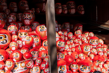 Katsuoji temple Daruma dolls temple, Japan in autumn foliage