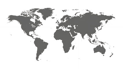 Fototapeta premium World Map Vector Illustration – Global Geography, Continents, and International Map Design