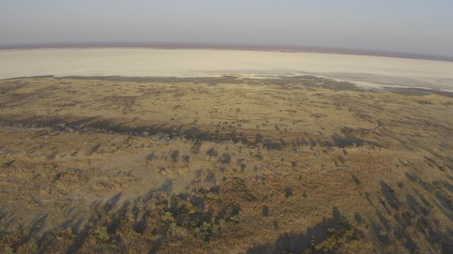 Aerial Of Kukonje Island, Botswana
