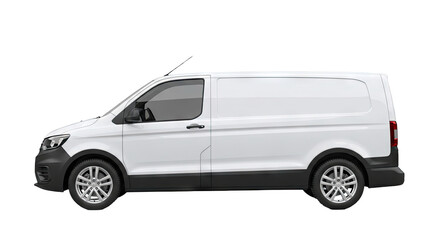White Cargo Van - Side View