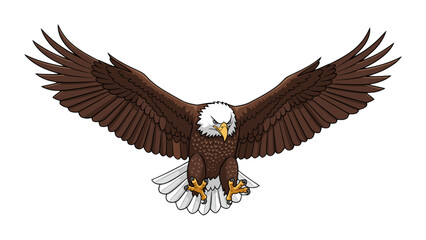 Obraz premium Bald Eagle Vector Illustration Majestic Bird of Prey
