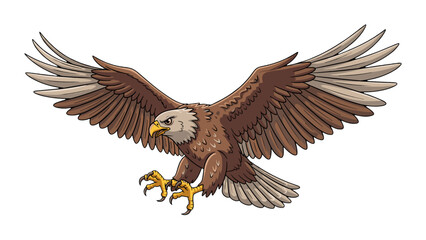 Obraz premium Bald Eagle Vector Illustration Majestic Bird of Prey