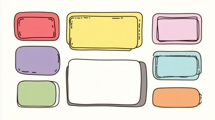 Colorful Blank Rectangles for Creative Design and Layout Purposes