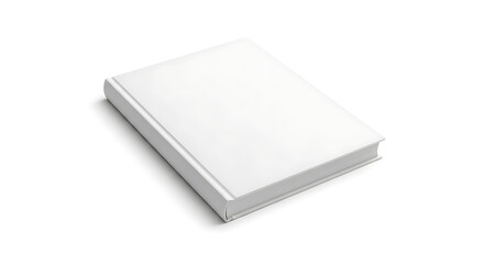 Fototapeta premium Blank white book cover template mockup isolated on a white background