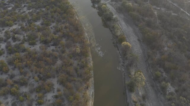 Aerial Above The Nata River At Nata, Botswana