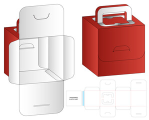 Box Packaging Mockup with dieline Template