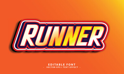 Runner Sporty Bold Text Effect