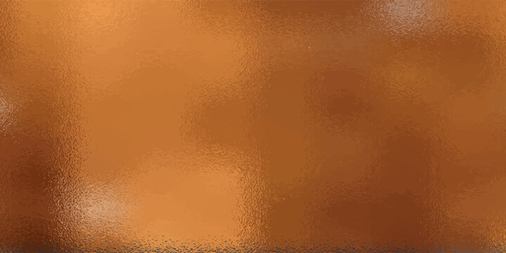 Copper bronze foil texture, background glass effect vector illustration for prints, cmyk color mode.