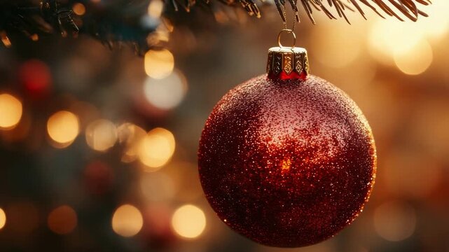 selective focus beautiful christmas baubles creating joyful atmosphere