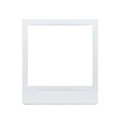 Classic polaroid frame isolated on transparent background