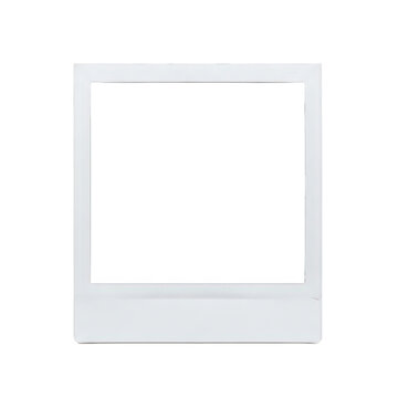 Classic polaroid frame isolated on transparent background