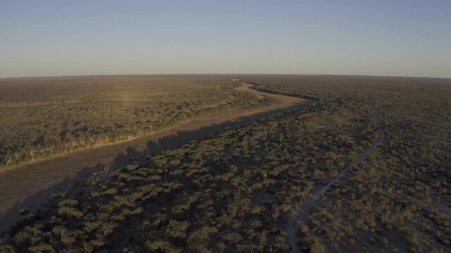 Aerial Above The Boteti River In Botswana