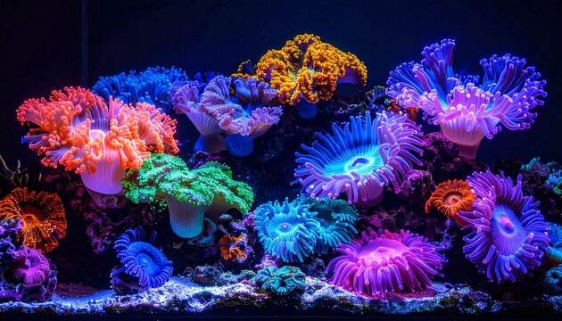 Vibrant Coral Reef Ecosystem with Diverse Marine Life.