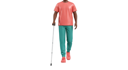 Man with Walking Cane