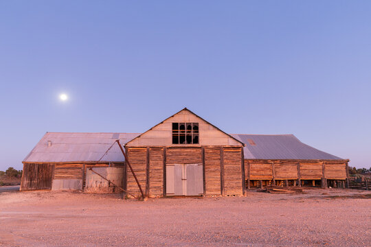 Historic woolshed in outback