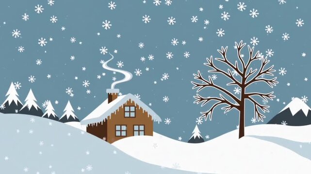 Flat background for winter season celebration illustration
