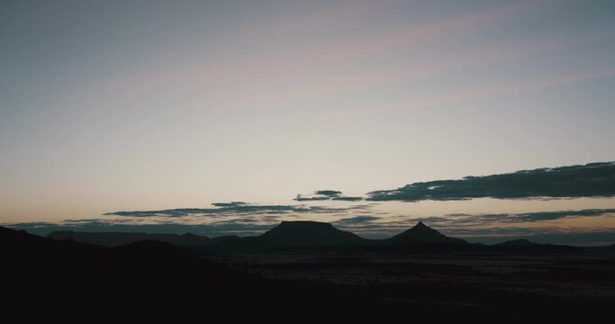 Time Lapse Of Mountain Ranges Around Bergsig, Namibia