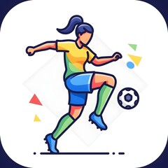 female football player silhouette