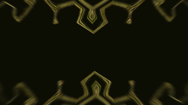 Abstract Golden Luxury Royal Pattern Motion Graphics Background with Elegant Ornate Symmetry and Sophisticated Dark Gold Cinematic Visual Animation