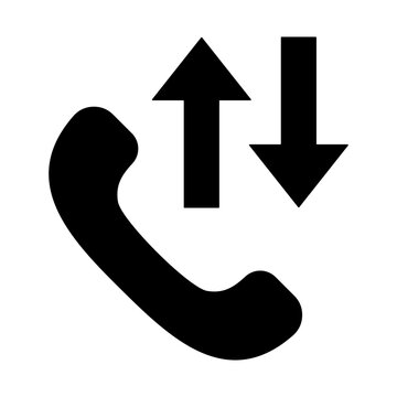 Call Log Icon - Solid Black