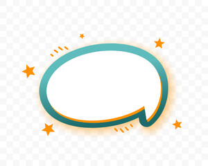 modern style empty speech box for message or dialog