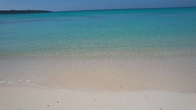 Calm Beach and Shallow Ocean with Subtle Sand Patterns　in Okinawa