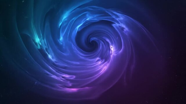Cosmic Swirl of Blue and Purple Hues - An abstract depiction of a cosmic swirl, showcasing ethereal flowing patterns in captivating shades of blue and purple.