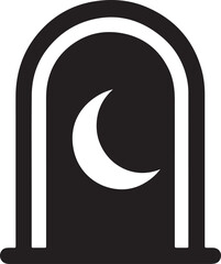 Abstract black shape against a white background resembling a curved incomplete form