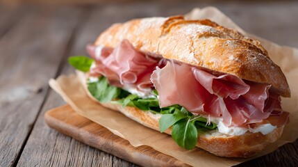 Sandwich with prosciutto