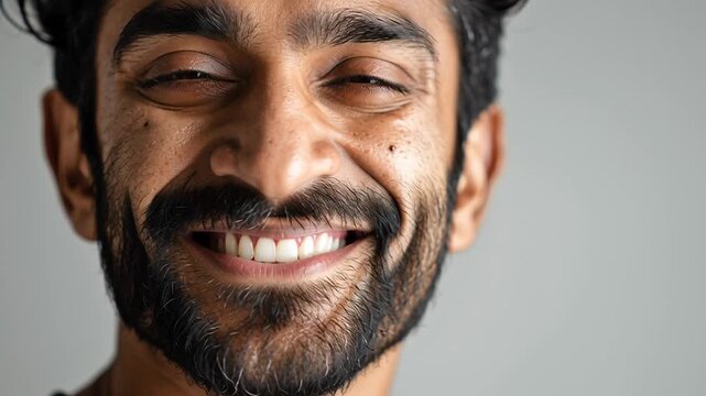 Realistic portrait of a South Asian man, authentic real-person look, natural facial features and skin texture, soft neutral lighting, clean background, calm confident expression, professional 