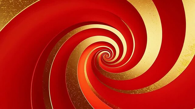 Red and gold spiral pattern
