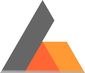 abstract triangle shapes with multicolors can be used as a logo design .