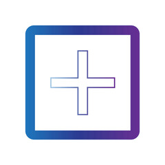 Fototapeta premium Vector Of Add Plus Rounded Box For UI_Gradient Icon