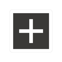 Obraz premium Vector Of Add Plus Rounded Box For UI_Glyph Icon