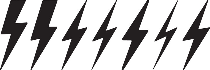 a simple element set of the lighting illustrations. minimalist design in various shapes. a design for logo, symbol, and element decoration.