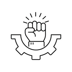 Fototapeta premium Revolution icon with white background vector stock illustration