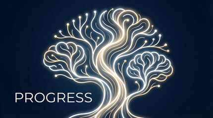 Fototapeta premium 3D human brain glowing neural network progress concept for brain injury awareness month dark background