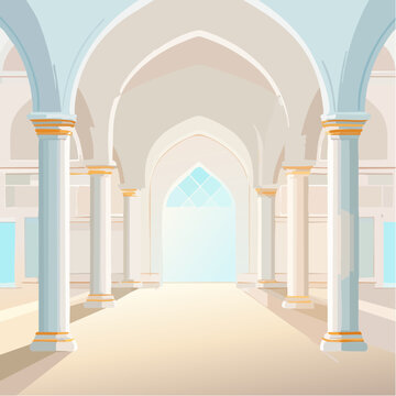 Islamic Architecture with Arches and Columns.