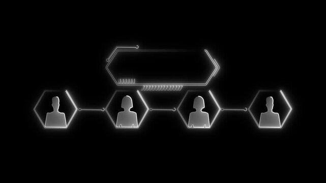 Stakeholders concept for business finance stakeholder investment management. Different stakeholders contact collaboration for company organization.4k motion Animated stakeholders icon on transparent