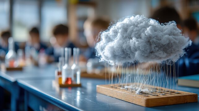 A classroom engaged in learning about geoengineering concepts.