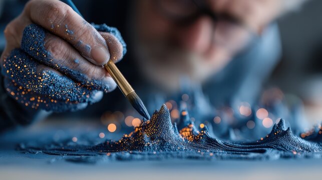 A designer sculpting a product form in mid-air with advanced technology.