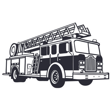 Fire truck silhouette